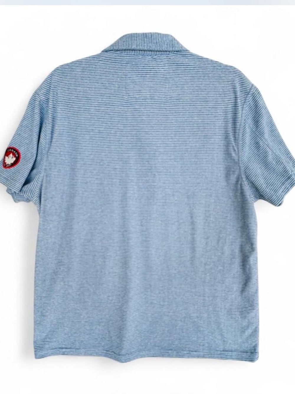 Canada Weather Gear Light Blue Striped Polo with Chest Pocket - Picture 6 of 6